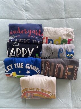 Bundle of 7 Teacher/Kindergarten Shirts